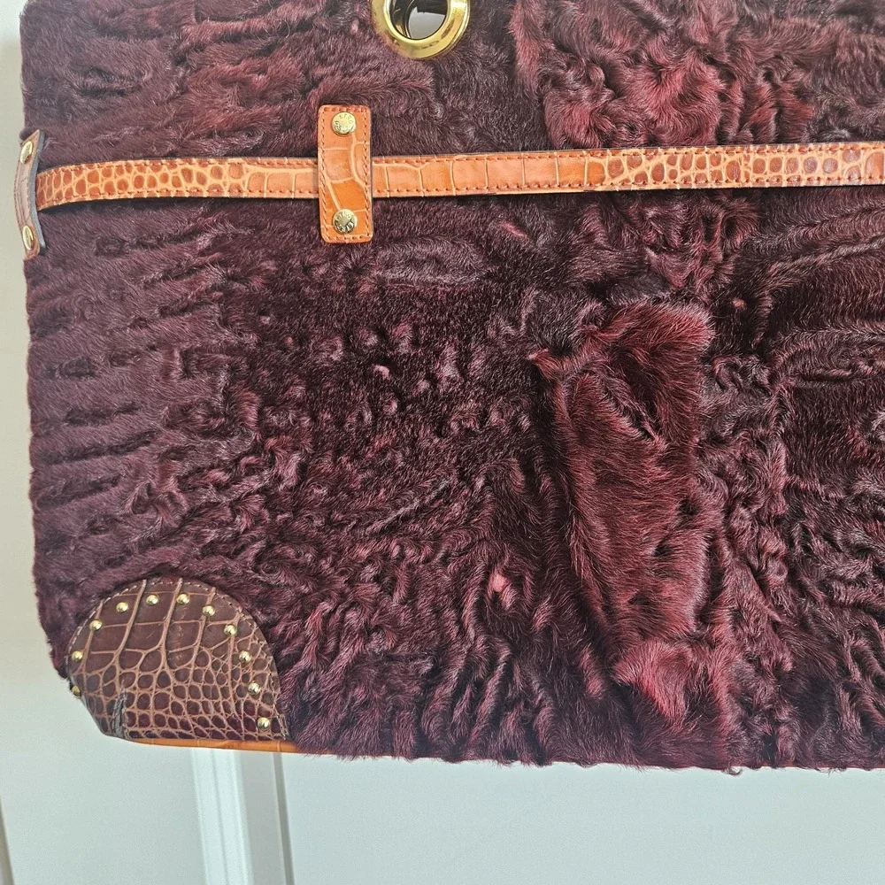 ETRO Velvet Embossed Leather Tote Bag‎ Purse